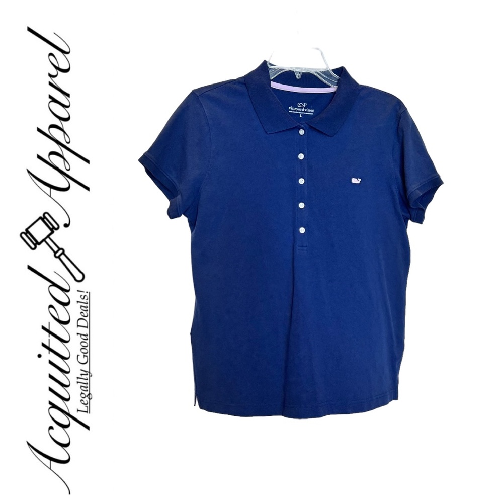 Vineyard Vines Short Sleeve Navy Blue Golf Shirt